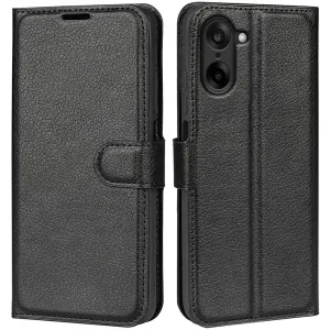 Phonesta Litchi Skin Book Wallet Case hoesje voor OnePlus Nord CE5 - Zwart