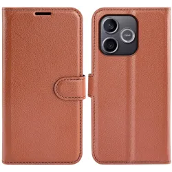 Phonesta Litchi Skin Book Wallet Case hoesje voor HONOR 600 Lite - Bruin