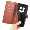 Phonesta Litchi Skin Book Wallet Case hoesje voor HONOR Magic8 Pro - Bruin 5