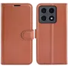 Phonesta Litchi Skin Book Wallet Case hoesje voor Xiaomi 15T - Bruin 0