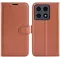 Phonesta Litchi Skin Book Wallet Case hoesje voor Xiaomi 15T - Bruin