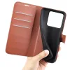 Phonesta Litchi Skin Book Wallet Case hoesje voor Xiaomi 15T - Bruin 5