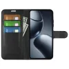 Phonesta Litchi Skin Book Wallet Case hoesje voor Xiaomi 15T - Zwart 3