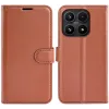 Phonesta Litchi Skin Book Wallet Case hoesje voor Xiaomi 17 - Bruin 0