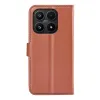 Phonesta Litchi Skin Book Wallet Case hoesje voor Xiaomi 17 - Bruin 2