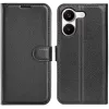 Phonesta Litchi Skin Book Wallet Case hoesje voor Xiaomi Poco X8 Pro - Zwart 0