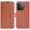 Phonesta Litchi Skin Book Wallet Case hoesje voor Xiaomi Redmi 15C / Xiaomi Poco C85 - Bruin 0