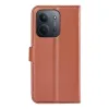 Phonesta Litchi Skin Book Wallet Case hoesje voor Xiaomi Redmi 15C / Xiaomi Poco C85 - Bruin 2