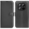 Phonesta Litchi Skin Book Wallet Case hoesje voor Xiaomi Redmi Note 15 Pro 5G - Zwart 0