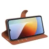 Phonesta Litchi Skin Book Wallet Case hoesje voor Xiaomi Redmi A7 Pro - Bruin 4