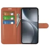 Phonesta Litchi Skin Book Wallet Case hoesje voor Oppo Find X9 - Bruin 3