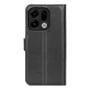Phonesta Litchi Skin Book Wallet Case hoesje voor Oppo Find X9 - Zwart 2