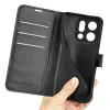 Phonesta Litchi Skin Book Wallet Case hoesje voor Oppo Find X9 - Zwart 5