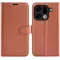 Phonesta Litchi Skin Book Wallet Case hoesje voor Oppo Find X9 Pro - Bruin