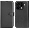 Phonesta Litchi Skin Book Wallet Case hoesje voor Oppo Find X9 Pro - Zwart 0