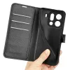 Phonesta Litchi Skin Book Wallet Case hoesje voor Oppo Find X9 Pro - Zwart 5