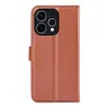 Phonesta Litchi Skin Book Wallet Case hoesje voor Oppo Reno15 - Bruin 2
