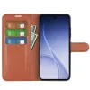 Phonesta Litchi Skin Book Wallet Case hoesje voor Oppo Reno15 - Bruin 3