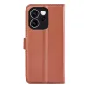 Phonesta Litchi Skin Book Wallet Case hoesje voor Oppo Reno15 F/FS - Bruin 2