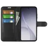 Phonesta Litchi Skin Book Wallet Case hoesje voor Oppo Reno15 F/FS - Zwart 3