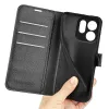 Phonesta Litchi Skin Book Wallet Case hoesje voor Oppo Reno15 Pro - Zwart 5