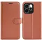 Phonesta Litchi Skin Book Wallet Case hoesje voor Oppo Reno15 Pro Max - Bruin