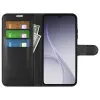 Phonesta Litchi Skin Book Wallet Case hoesje voor Oppo Reno15 Pro Max - Zwart 3