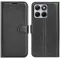 Phonesta Litchi Skin Book Wallet Case hoesje voor Motorola Edge 70 Fusion - Zwart