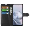 Phonesta Litchi Skin Book Wallet Case hoesje voor Motorola Edge 70 Fusion - Zwart 3
