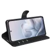 Phonesta Litchi Skin Book Wallet Case hoesje voor Motorola Edge 70 Fusion - Zwart 4