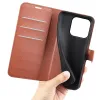 Phonesta Litchi Skin Book Wallet Case hoesje voor Motorola Moto G67/G77 - Bruin 5