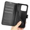 Phonesta Litchi Skin Book Wallet Case hoesje voor Motorola Moto G67/G77 - Zwart 5