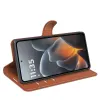 Phonesta Litchi Skin Book Wallet Case hoesje voor Motorola Signature - Bruin 4