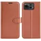 Phonesta Litchi Skin Book Wallet Case hoesje voor Asus Zenfone 12 Ultra - Bruin