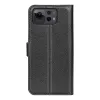Phonesta Litchi Skin Book Wallet Case hoesje voor Asus Zenfone 12 Ultra - Zwart 2