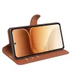 Phonesta Litchi Skin Book Wallet Case hoesje voor HONOR 600/600 Pro - Bruin 4