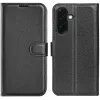 Phonesta Litchi Skin Book Wallet Case hoesje voor Samsung Galaxy A37 - Zwart 0