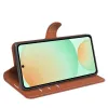 Phonesta Litchi Skin Book Wallet Case hoesje voor Samsung Galaxy S25 FE - Bruin 4