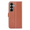 Phonesta Litchi Skin Book Wallet Case hoesje voor Samsung Galaxy S26 - Bruin 2