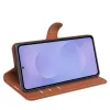 Phonesta Litchi Skin Book Wallet Case hoesje voor Samsung Galaxy S26 - Bruin 4
