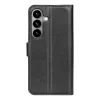 Phonesta Litchi Skin Book Wallet Case hoesje voor Samsung Galaxy S26 - Zwart 2