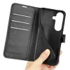 Phonesta Litchi Skin Book Wallet Case hoesje voor Samsung Galaxy S26 - Zwart 5