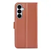 Phonesta Litchi Skin Book Wallet Case hoesje voor Samsung Galaxy S26 Plus - Bruin 2