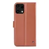 Phonesta Litchi Skin Book Wallet Case hoesje voor Nothing Phone (3a) Lite - Bruin 2