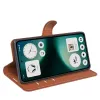 Phonesta Litchi Skin Book Wallet Case hoesje voor Nothing Phone (3a) Lite - Bruin 4