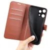 Phonesta Litchi Skin Book Wallet Case hoesje voor Nothing Phone (3a) Lite - Bruin 5
