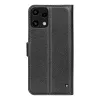 Phonesta Litchi Skin Book Wallet Case hoesje voor Nothing Phone (3a) Lite - Zwart 2