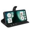Phonesta Litchi Skin Book Wallet Case hoesje voor Nothing Phone (3a) Lite - Zwart 4