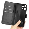 Phonesta Litchi Skin Book Wallet Case hoesje voor Nothing Phone (3a) Lite - Zwart 5