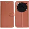 Phonesta Litchi Skin Book Wallet Case hoesje voor Nothing Phone (3a) Pro - Bruin